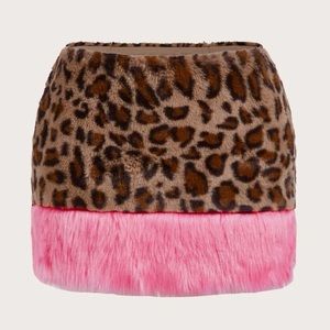 Leopard print mini y2k skirt